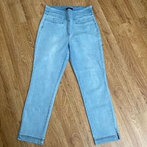 Renuar Ankle Pant in Bleached Denim